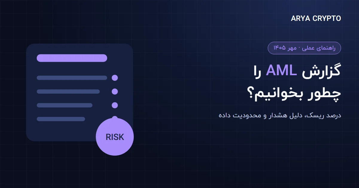 خواندن گزارش AML: درصد ریسک، برچسب‌ها و محدودیت تحلیل