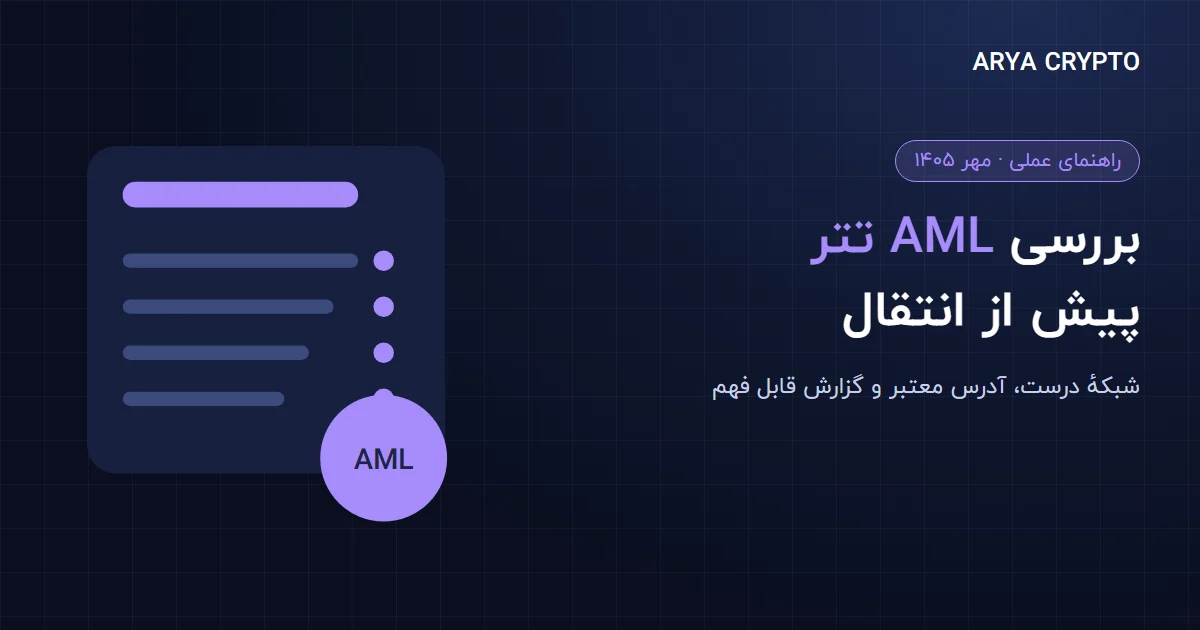بررسی AML تتر قبل از انتقال: چک‌لیست آدرس، شبکه و ریسک